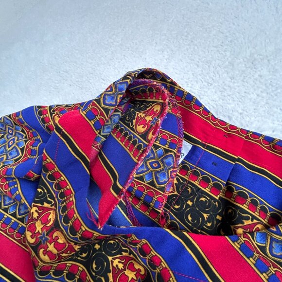 Vintage Alfred Dunner Womens Geometric Stripe Long Sleeve Blouse Retro Size 16 - Picture 5 of 8